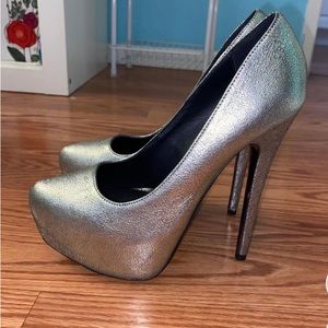 Metallic Aldo Platform Heels